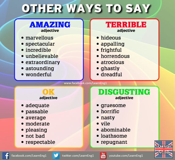 adjectives synonyms